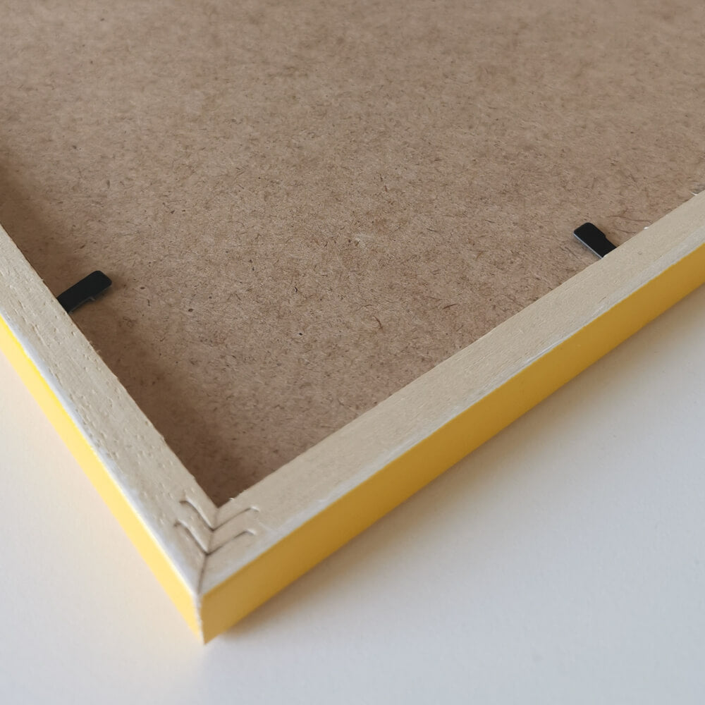 Gul blank træramme - Smal (13 mm) - 40x50 cm