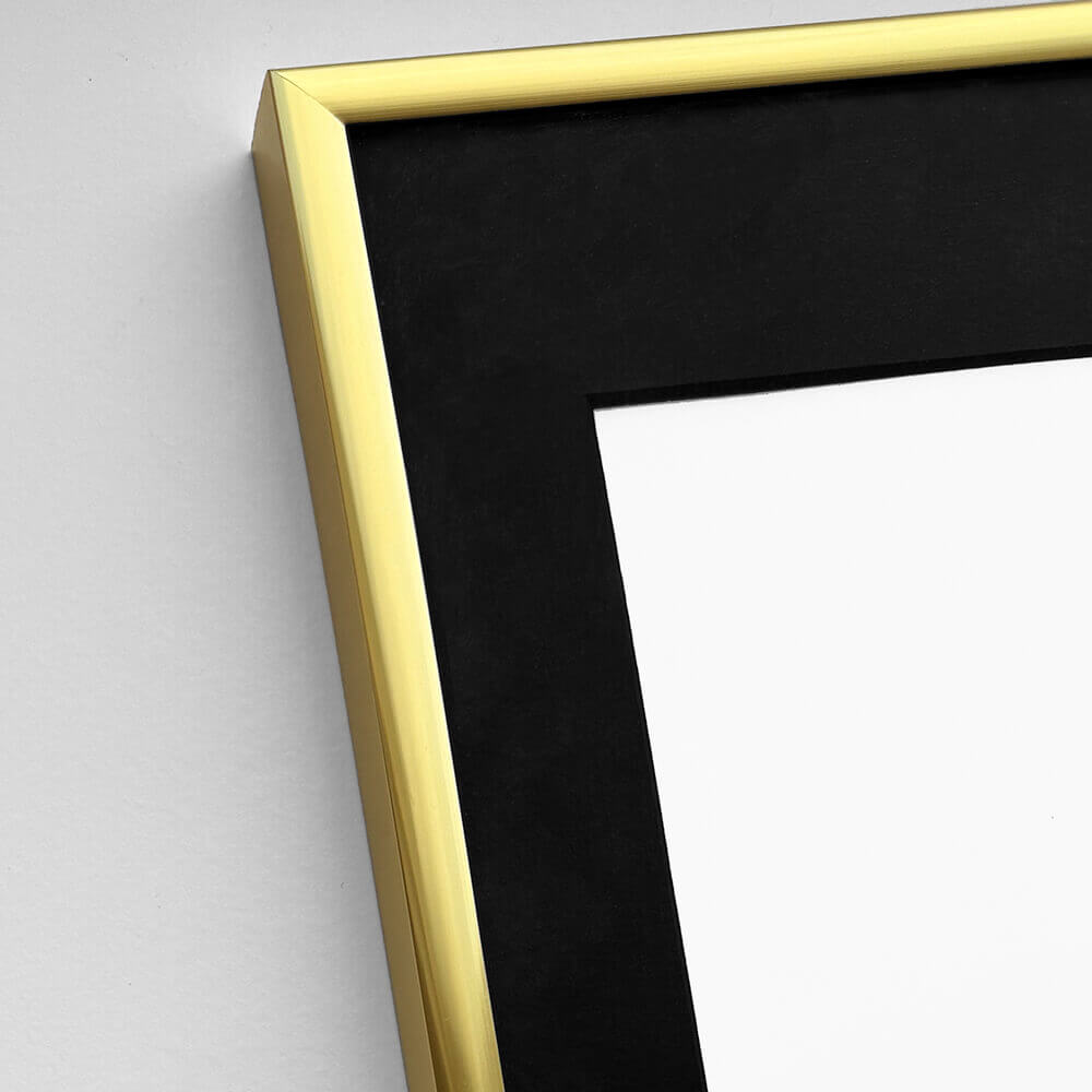 Guld aluramme – Smal (9 mm) – 60x80 cm