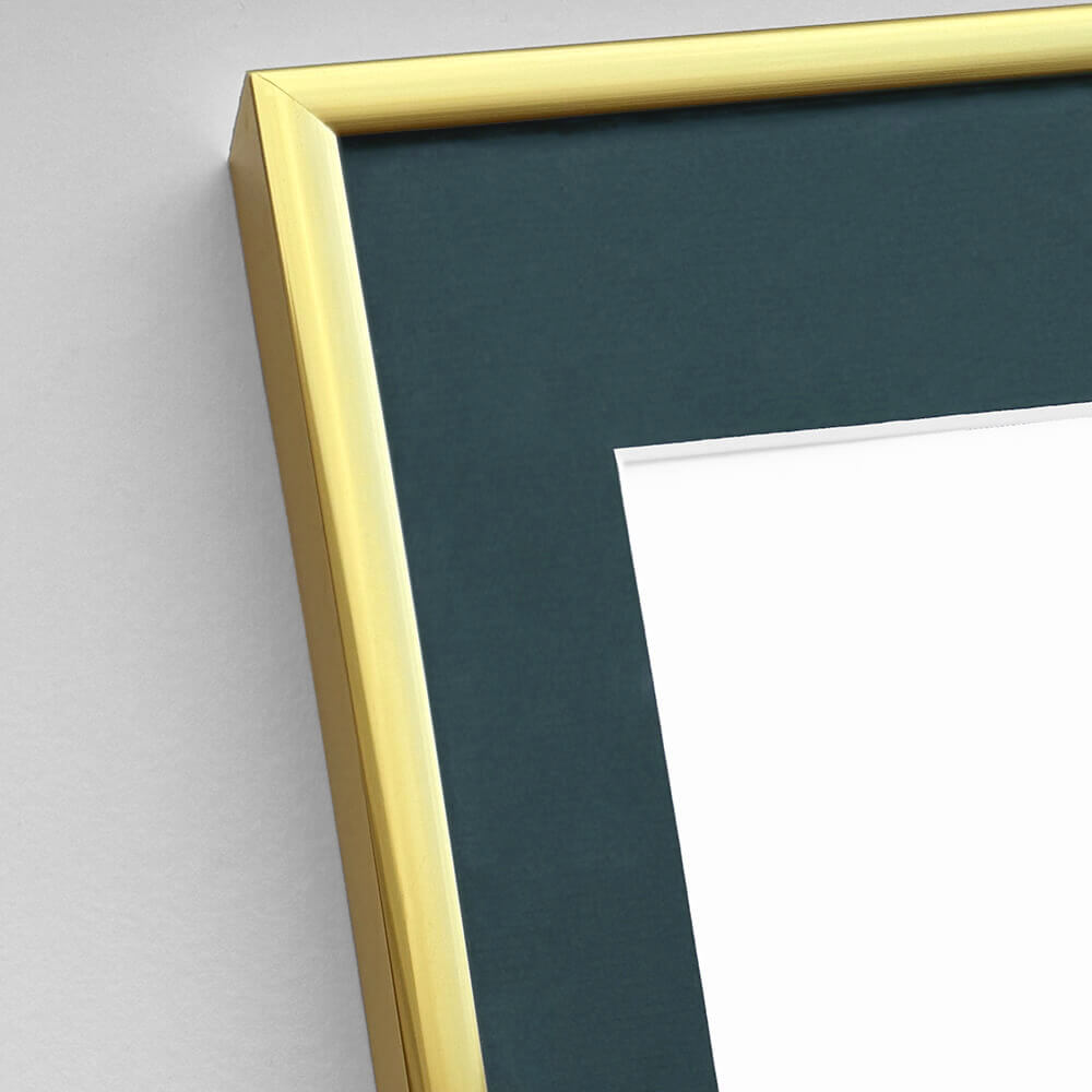 Guld aluramme – Smal (9 mm) – 60x80 cm