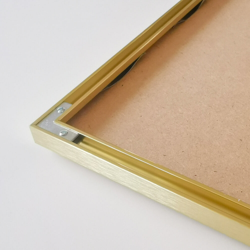 Guld premium aluramme - Smal (6 mm) - A0 (84,1x118,9 cm)