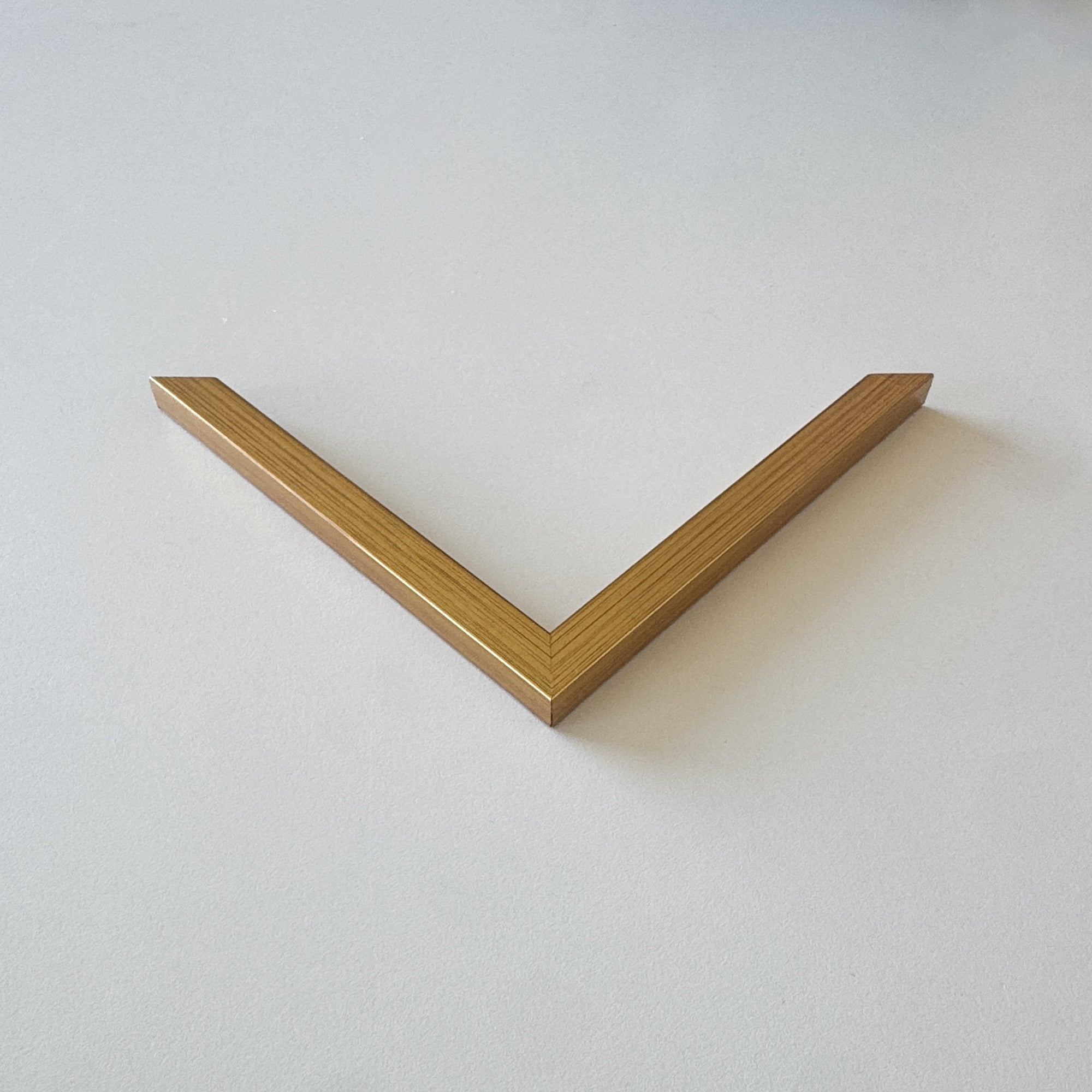 Hjørneprøve: Guld træramme - Smal (13x11 mm)