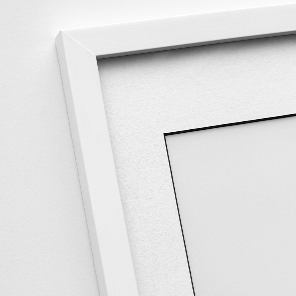 Hvid træramme - Bred (20 mm) - 50x70 cm-PlakatKunst