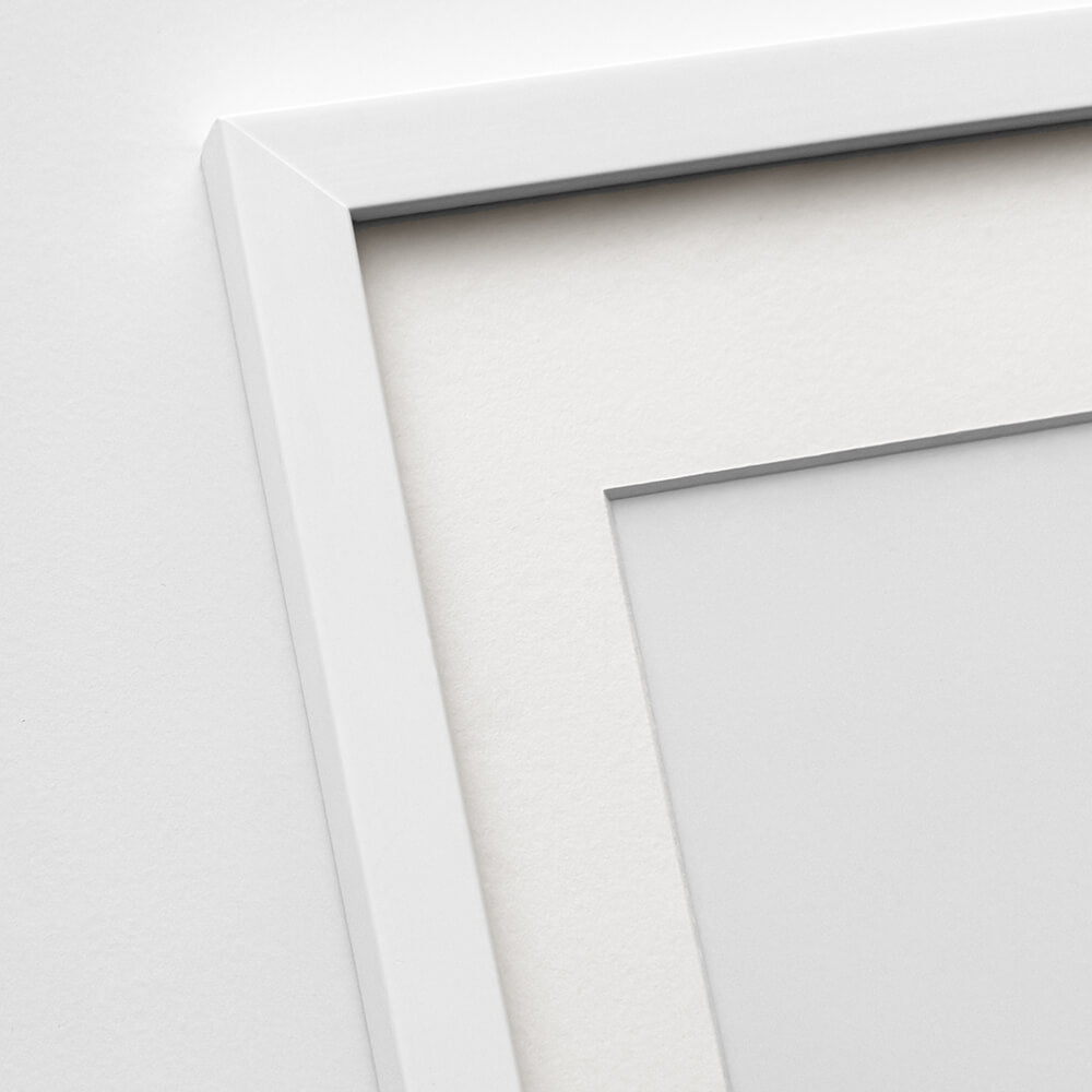 Hvid træramme – Smal (15 mm) – 50x60 cm