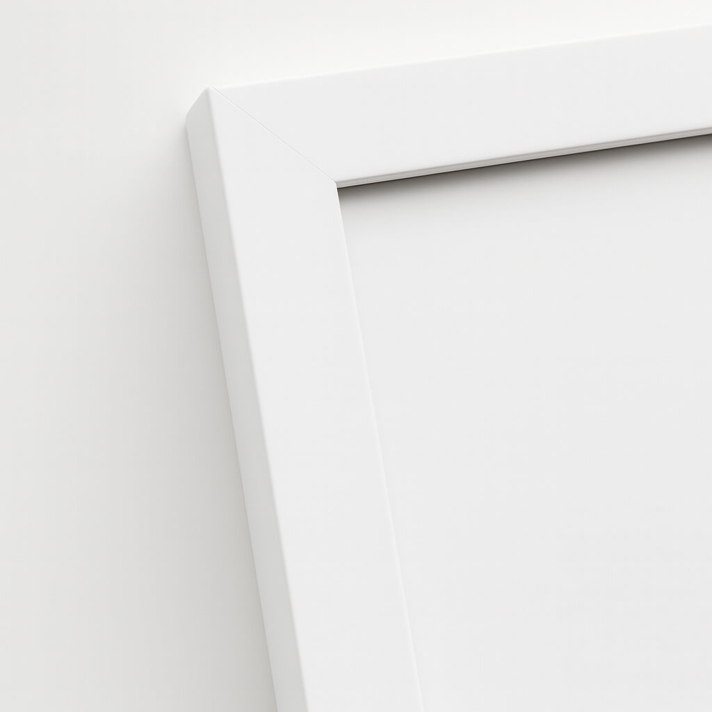 Hvid træramme - Bred (20x30 mm)