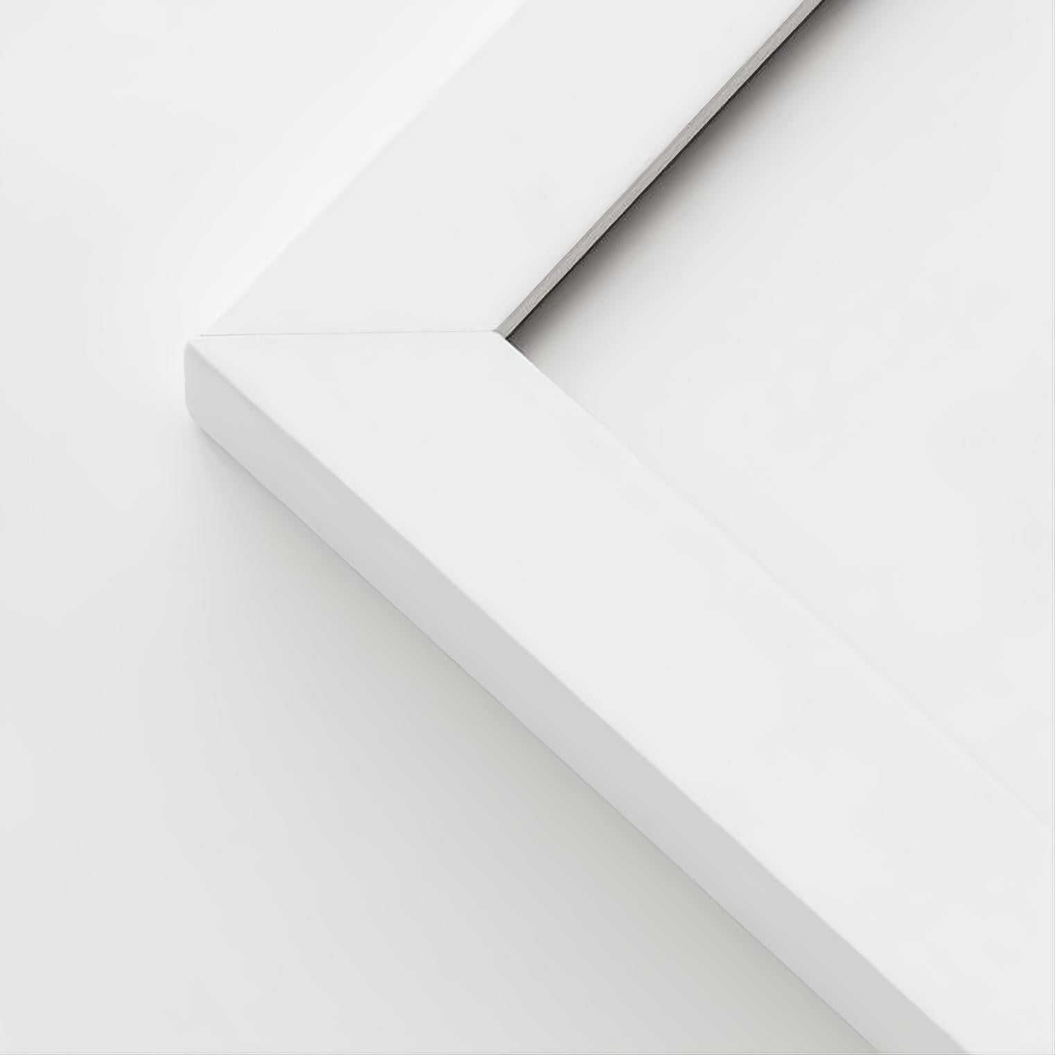 Hjørneprøve: Hvid træramme - Bred (20x30 mm)