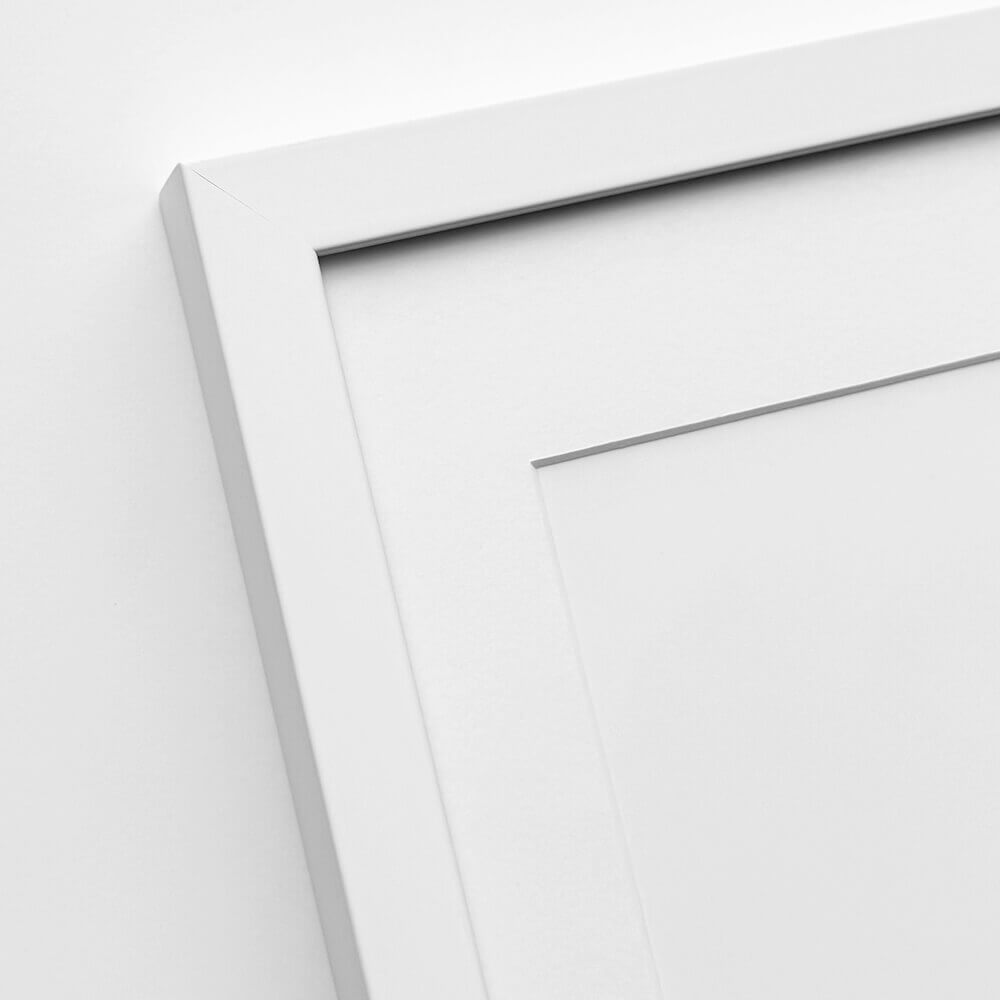 Hvid træramme – Bred (20 mm) – 50x60 cm