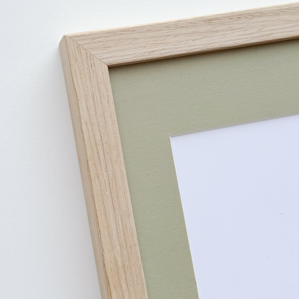 Lys eg træramme – Smal (15 mm) – A2 (42x59,4 cm)