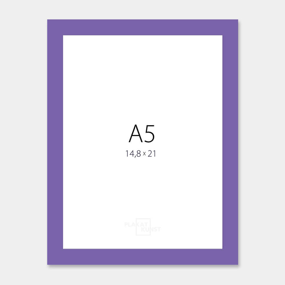 Lilla blank træramme – Smal (14 mm) – A5 (15x21 cm)