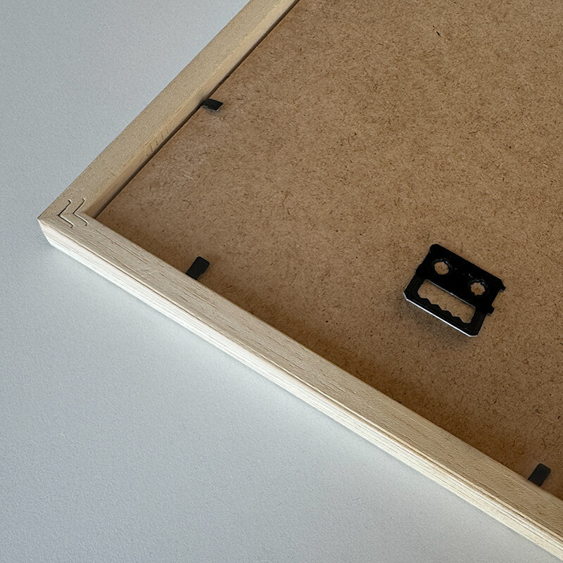 Lys eg træramme – Smal (15 mm) – 28x35 cm-PlakatKunst