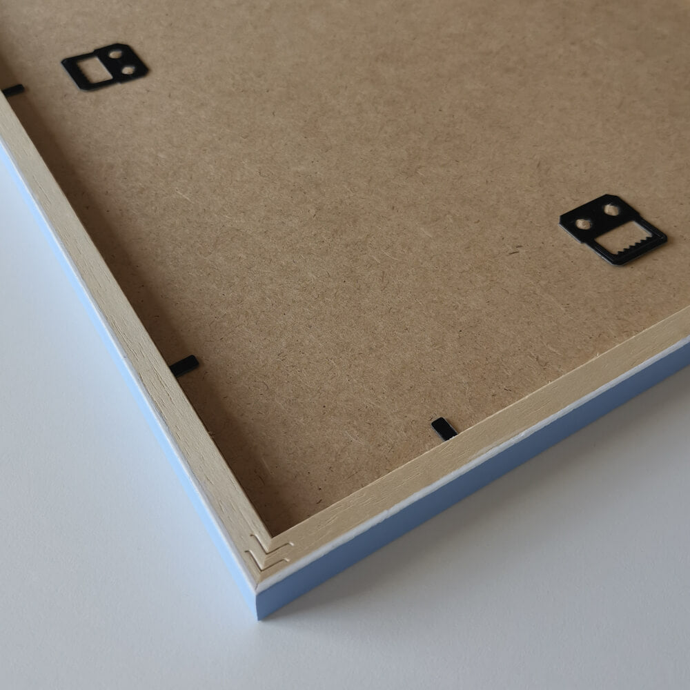 Lys blå mat træramme – Smal (15 mm) – A4 (21x29.7 cm)-PlakatKunst