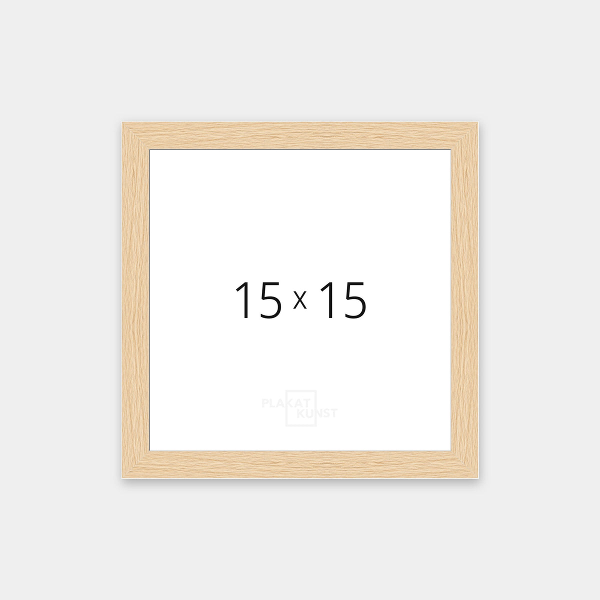 Massiv egetræsramme med smal 13 mm front i 15×15 cm