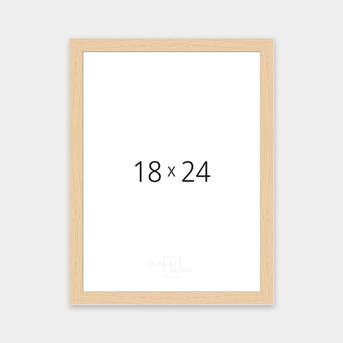 Massiv egetræsramme med smal 13 mm front i 18×24 cm