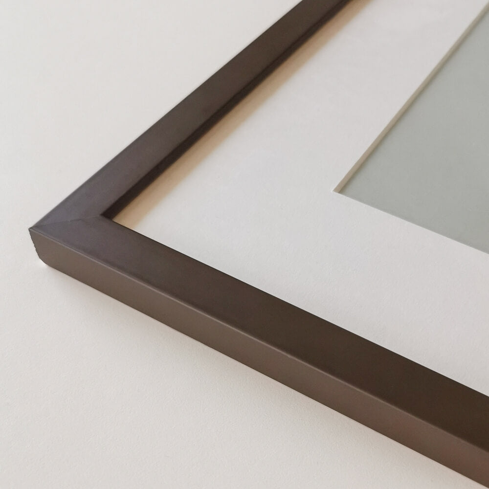 Brun mat træramme – Smal (15 mm) – 40x50 cm-PlakatKunst