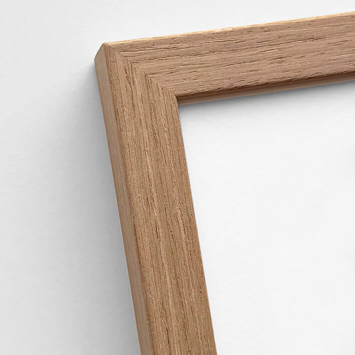 Mørk eg boxramme - Bred (20 mm)-PlakatKunst