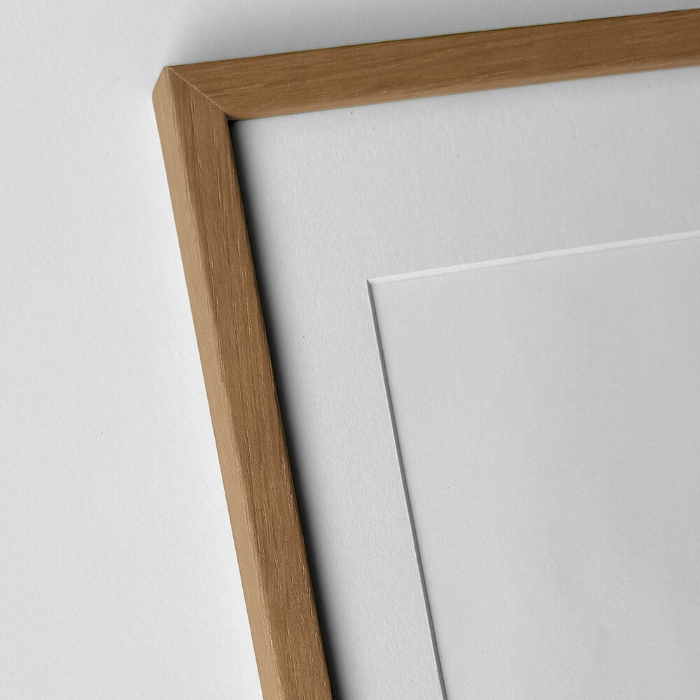 Mørk eg træramme - Smal (12 mm)