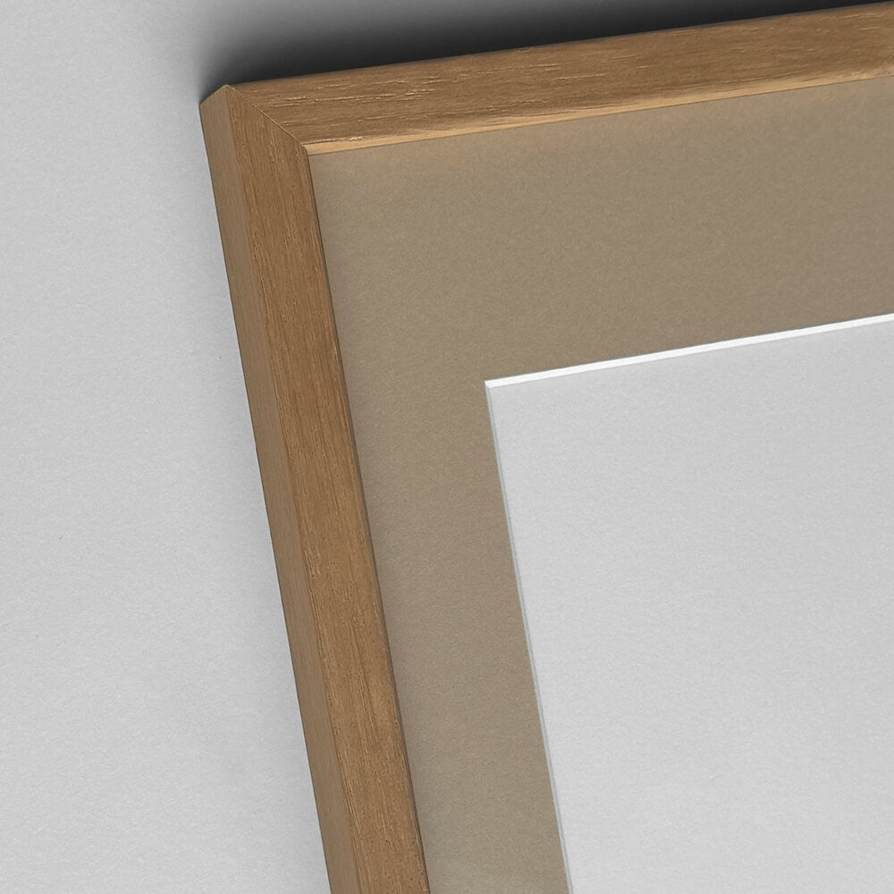 Mørk eg træramme – Smal (12 mm) – A5 (15x21 cm)