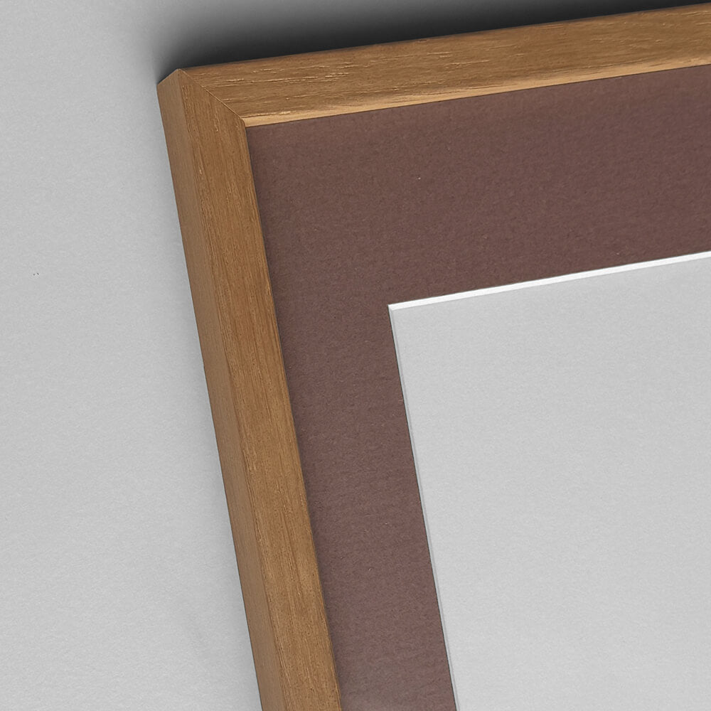 Mørk eg træramme - Smal (12 mm)