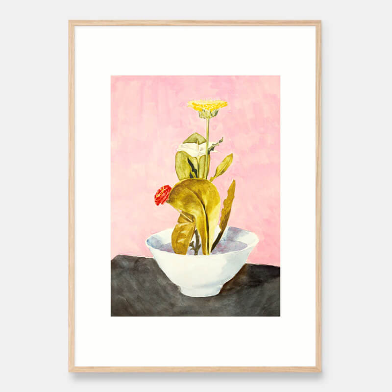 Skål med blomster