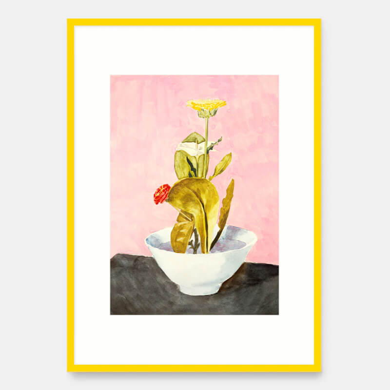 Skål med blomster