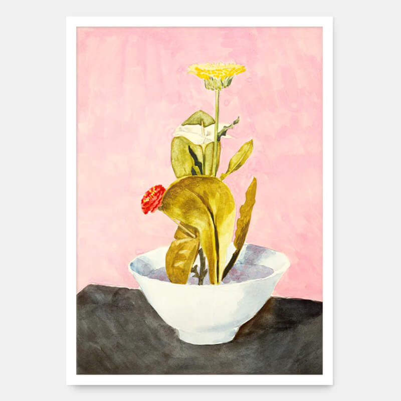 Skål med blomster