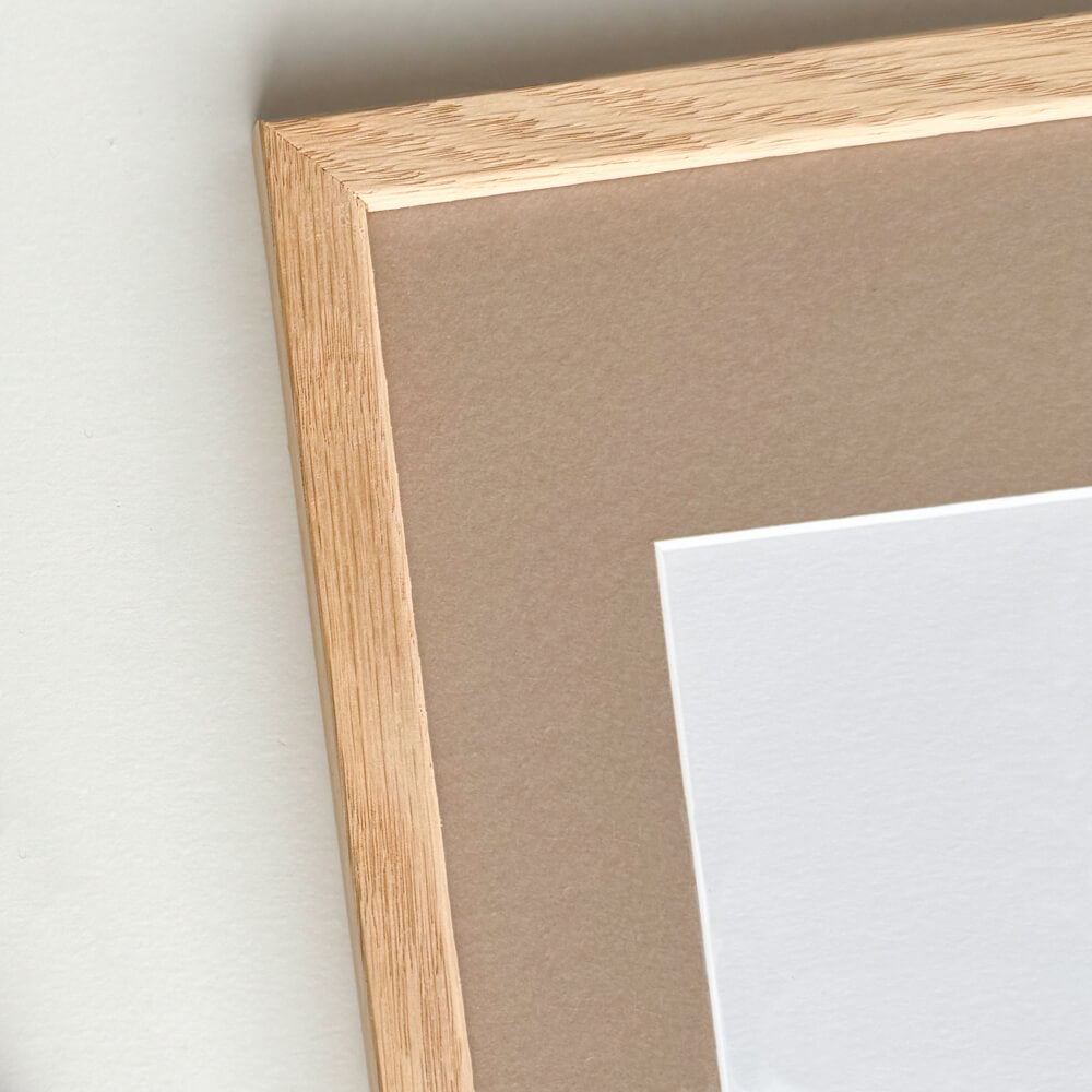 Massiv egetræsramme - Smal (12 mm) - 50x70 cm