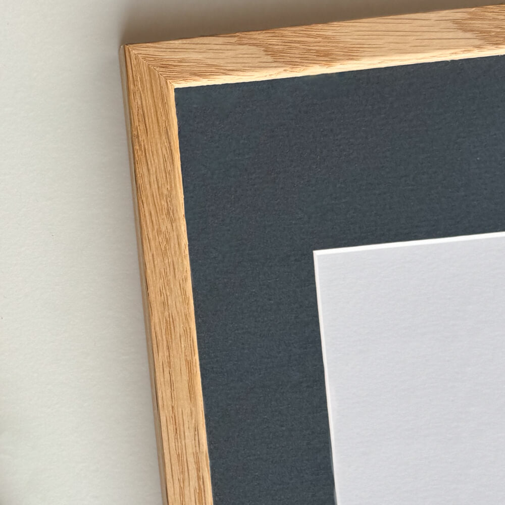 Massiv egetræsramme - Smal (12 mm) - 50x70 cm