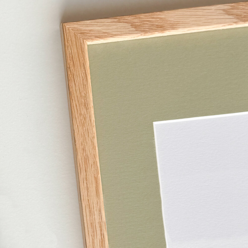 Massiv egetræsramme - Smal (12 mm) - 50x50 cm