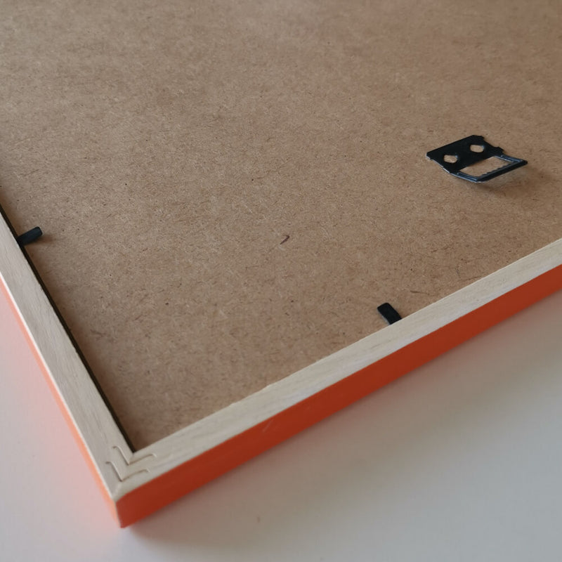 Orange blank træramme - Smal (14 mm) - 60x60 cm
