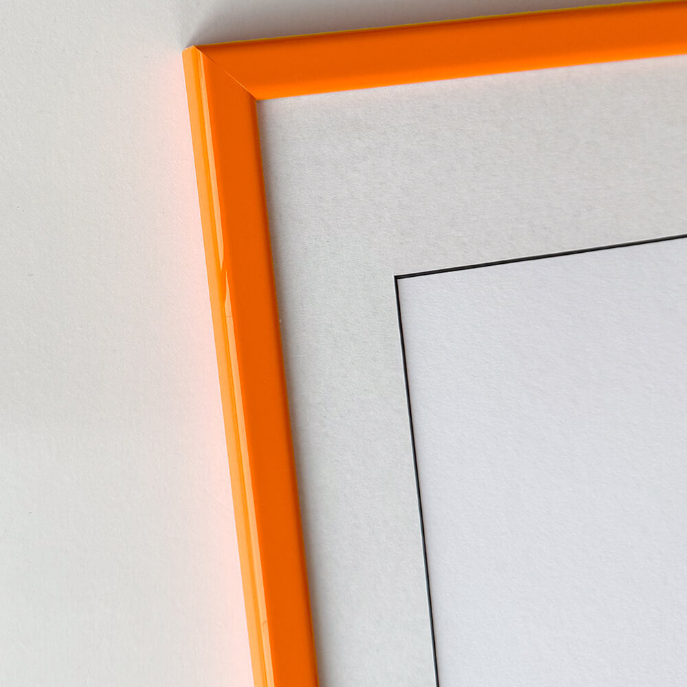 Orange blank træramme - Smal (14 mm) - 60x60 cm