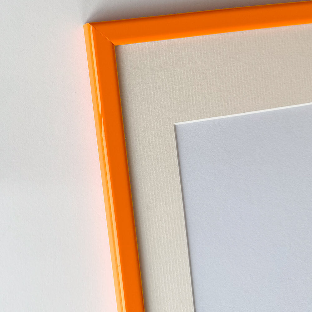 Orange blank træramme - Smal (14 mm) - 60x60 cm