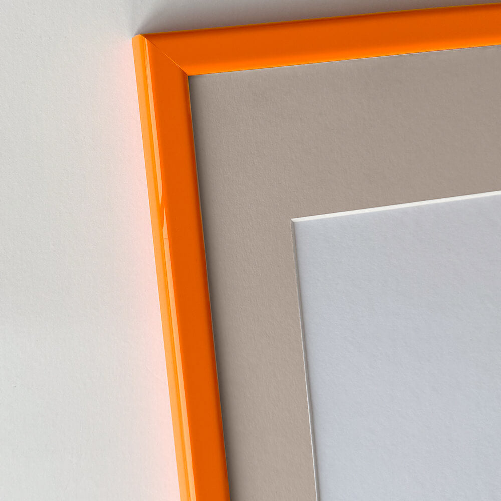 Orange blank træramme - Smal (14 mm) - 60x60 cm