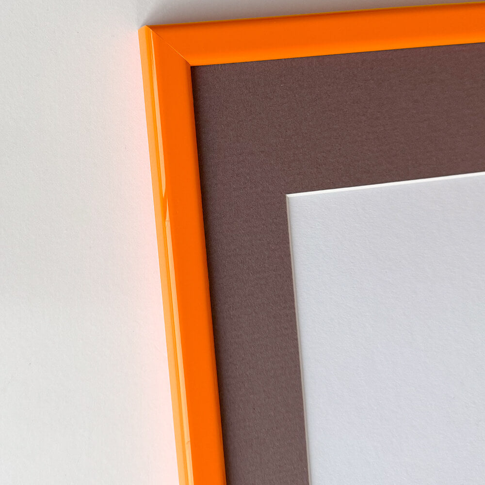 Orange blank træramme - Smal (14 mm) - 60x60 cm