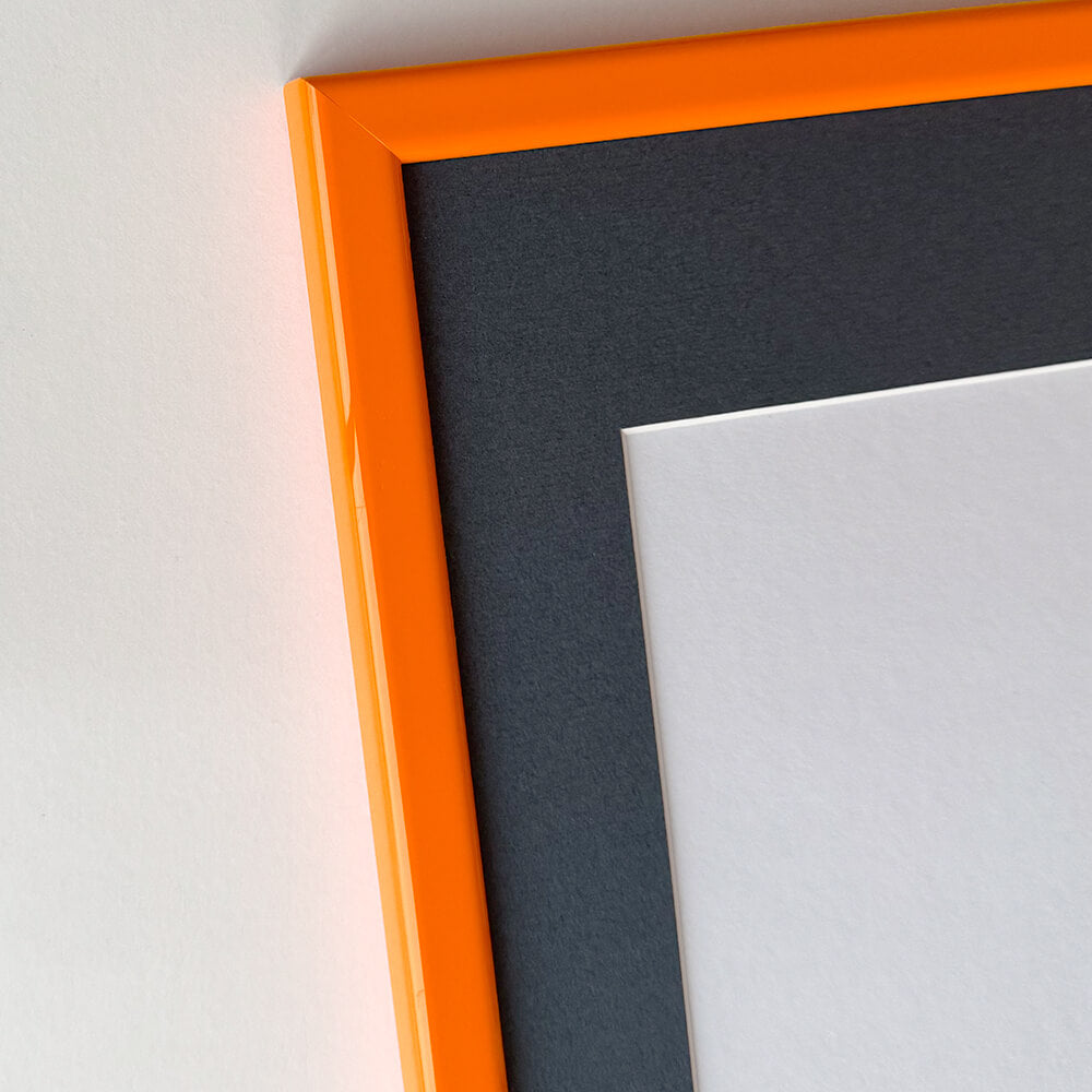 Orange blank træramme - Smal (14 mm) - 60x60 cm
