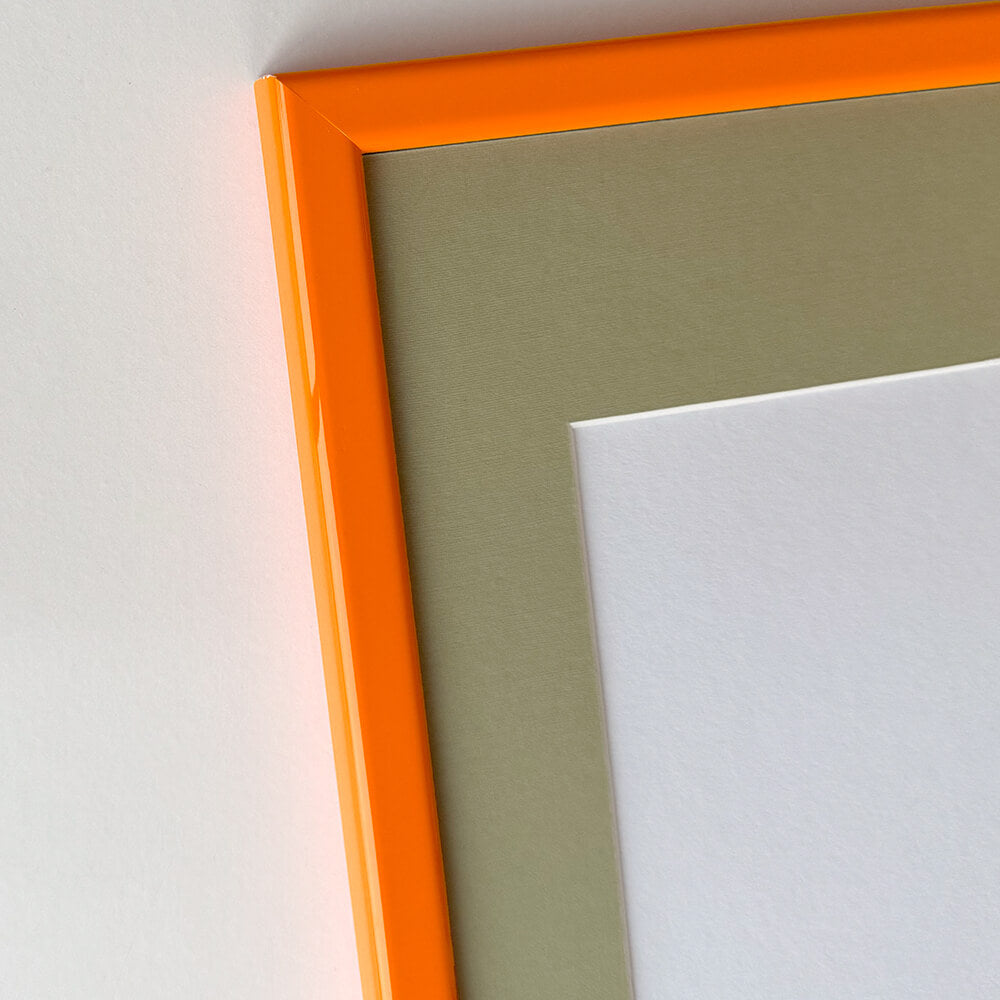Orange blank træramme - Smal (14 mm) - 60x60 cm