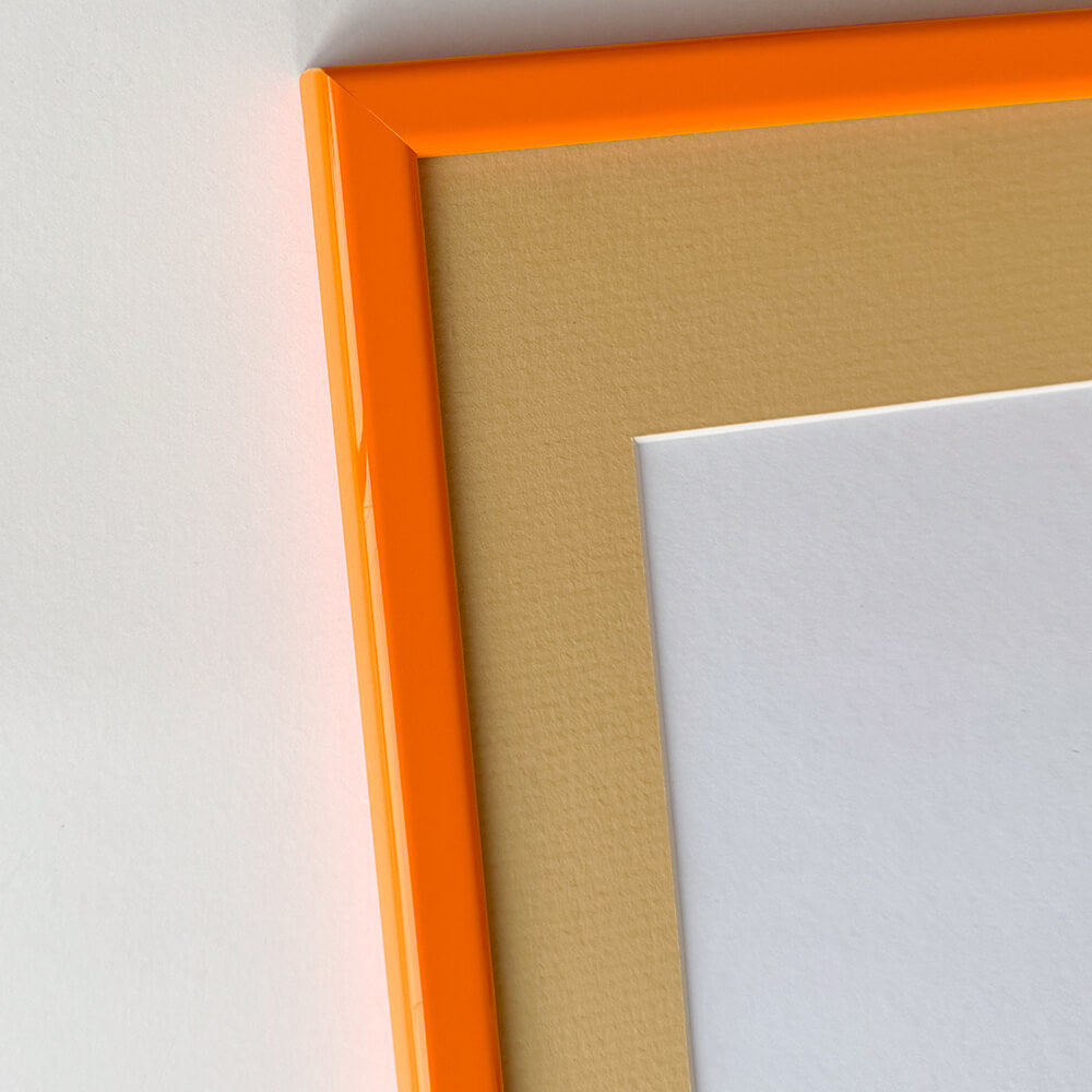 Orange blank træramme - Smal (14 mm) - 60x60 cm