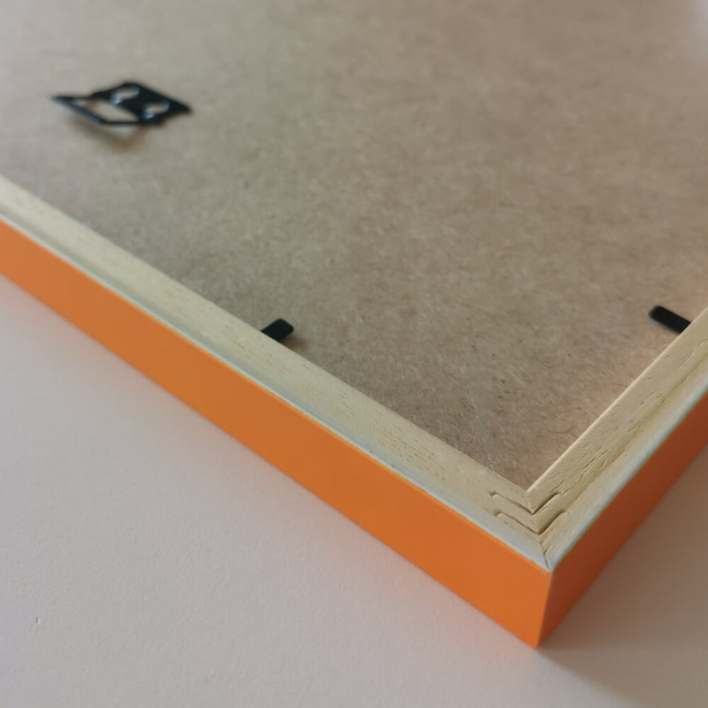 Orange mat træramme - Smal (15 mm) - 60x60 cm