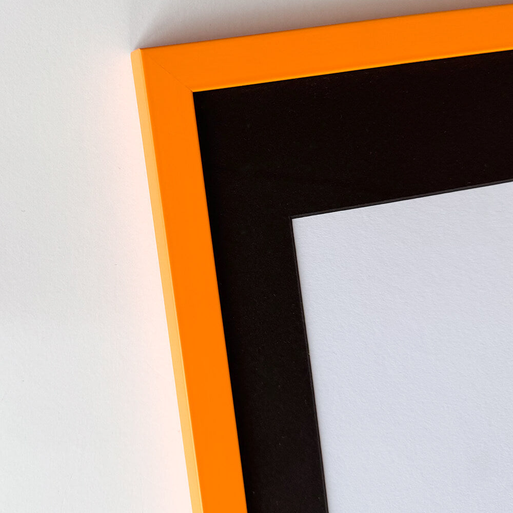 Orange mat træramme – Smal (15 mm) – 60x80 cm