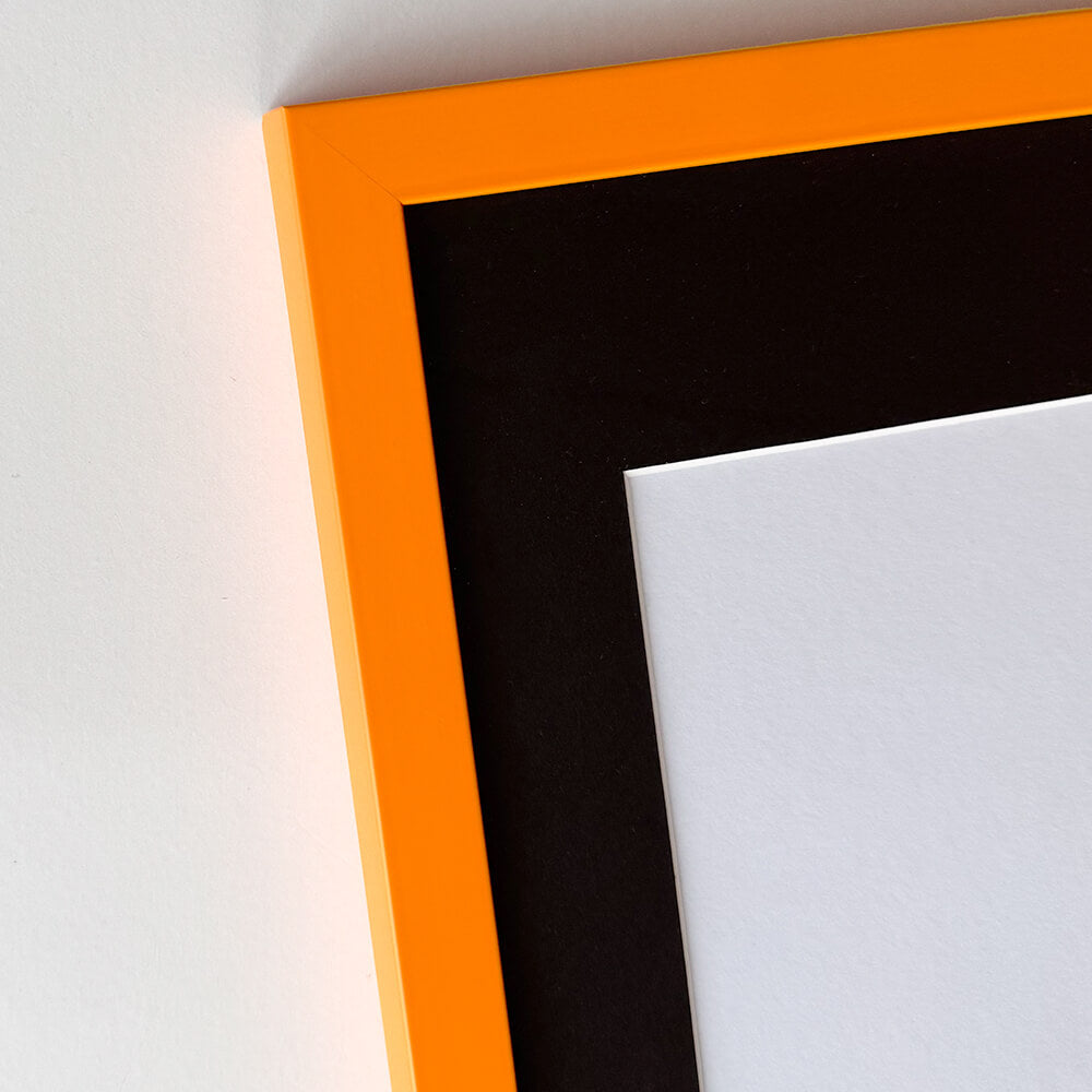 Orange mat træramme – Smal (15 mm) – 60x80 cm