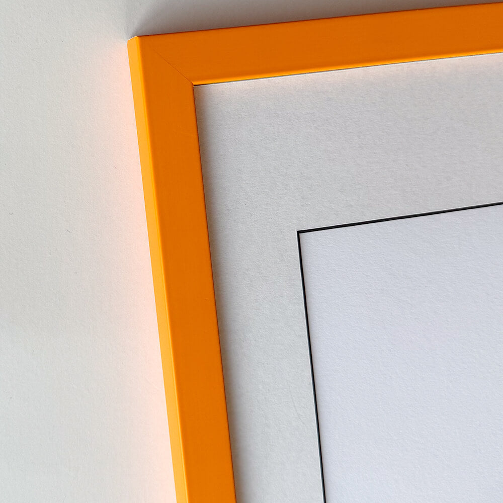 Orange mat træramme – Smal (15 mm) – 60x80 cm