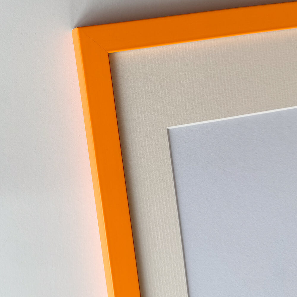 Orange mat træramme – Smal (15 mm) – 60x80 cm