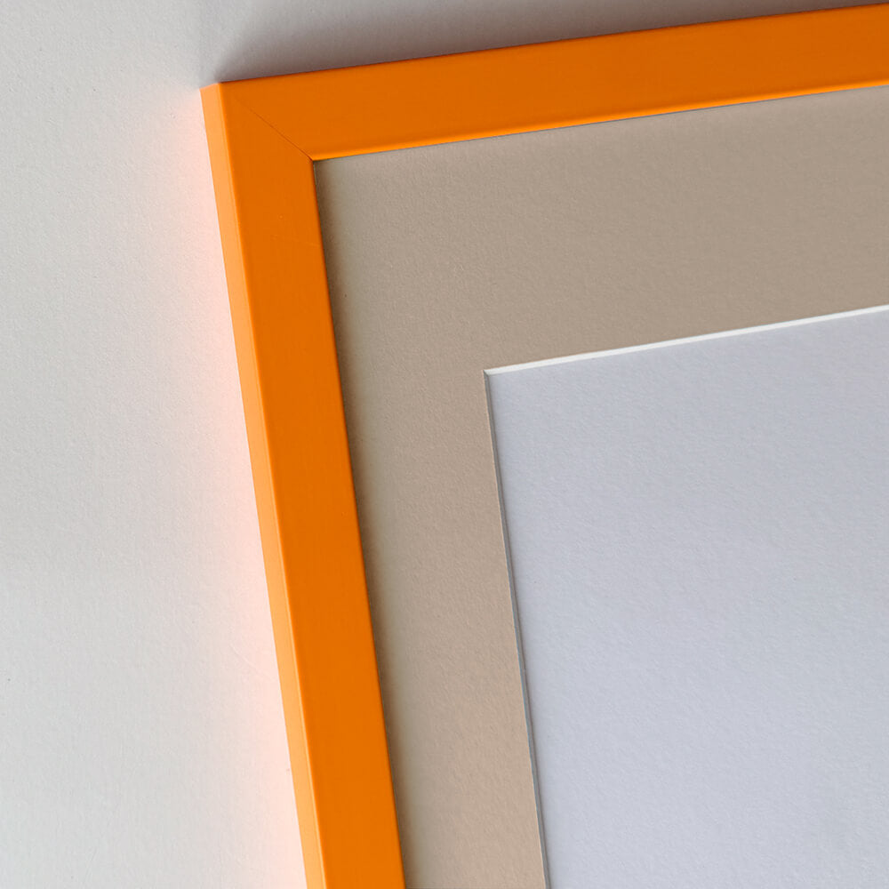 Orange mat træramme – Smal (15 mm) – 60x80 cm