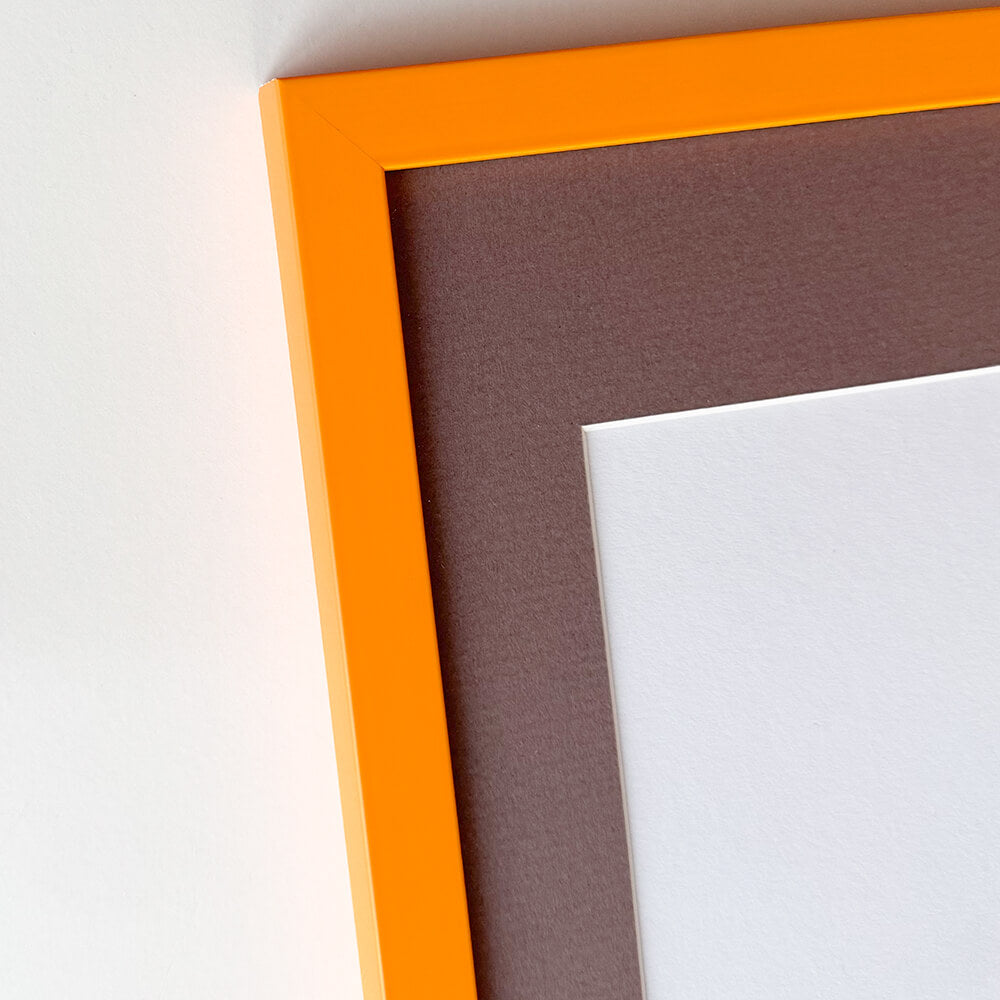 Orange mat træramme – Smal (15 mm) – 60x80 cm