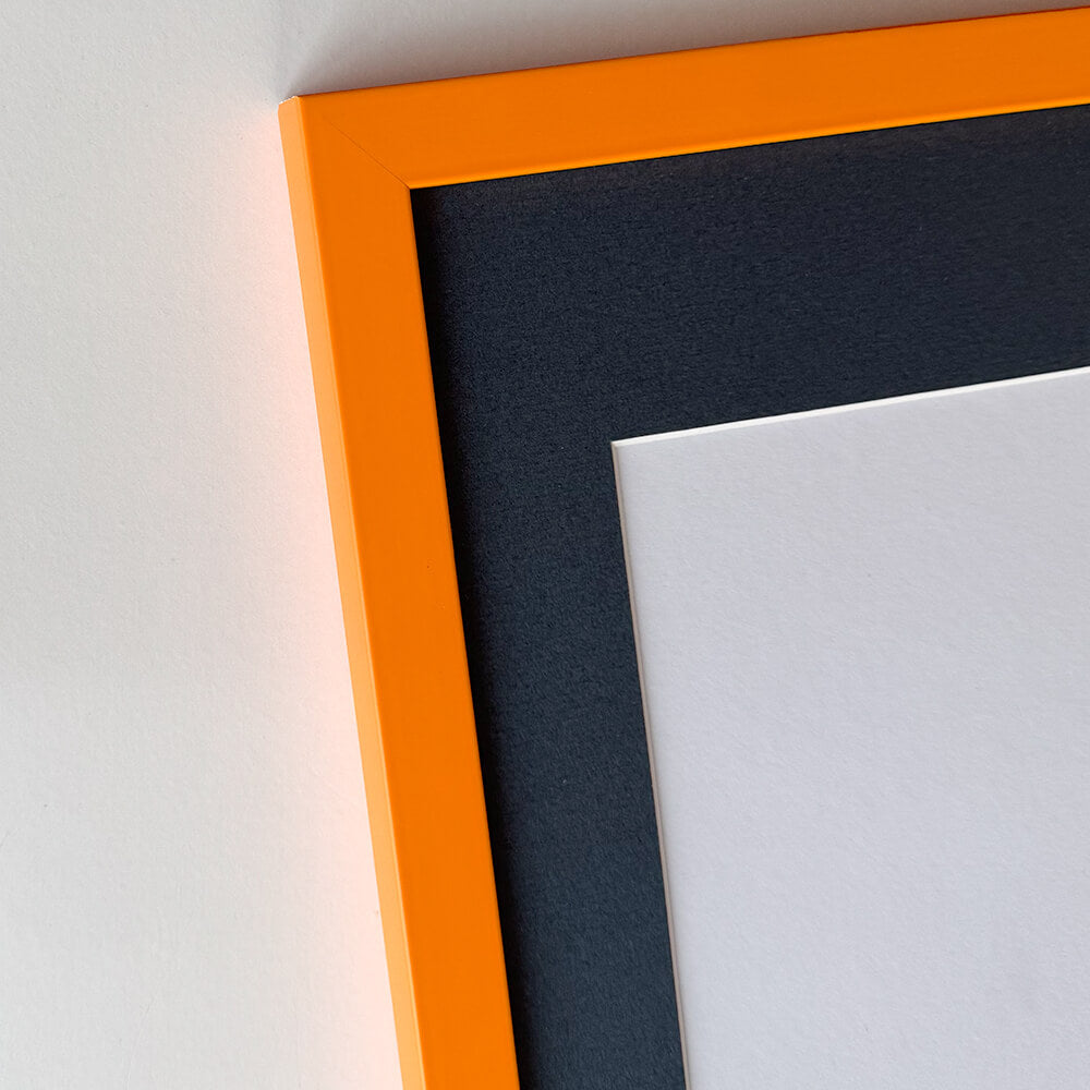 Orange mat træramme – Smal (15 mm) – 60x80 cm