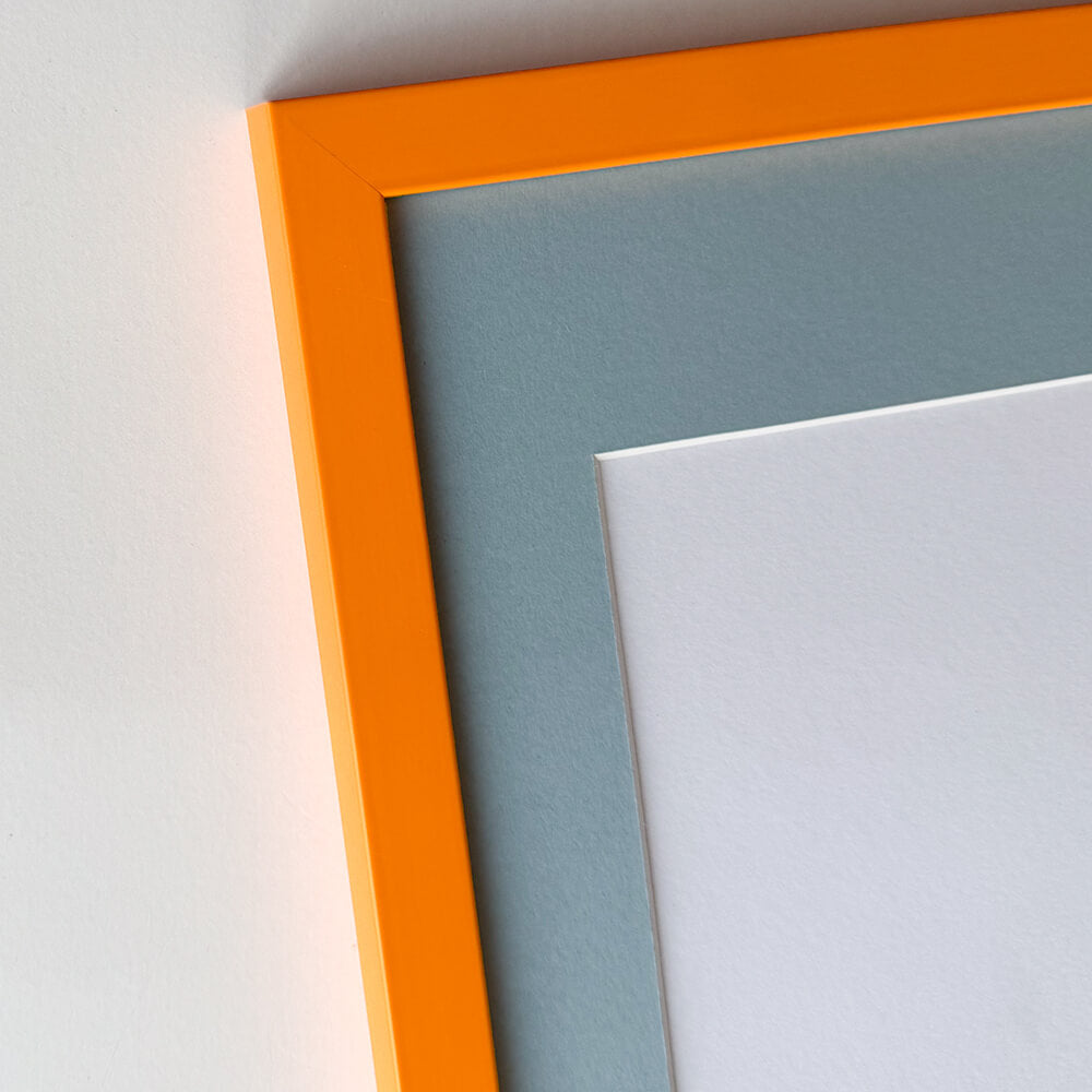 Orange mat træramme – Smal (15 mm) – 60x80 cm