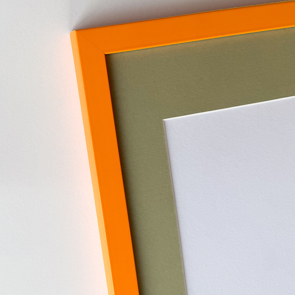 Orange mat træramme – Smal (15 mm) – 60x80 cm