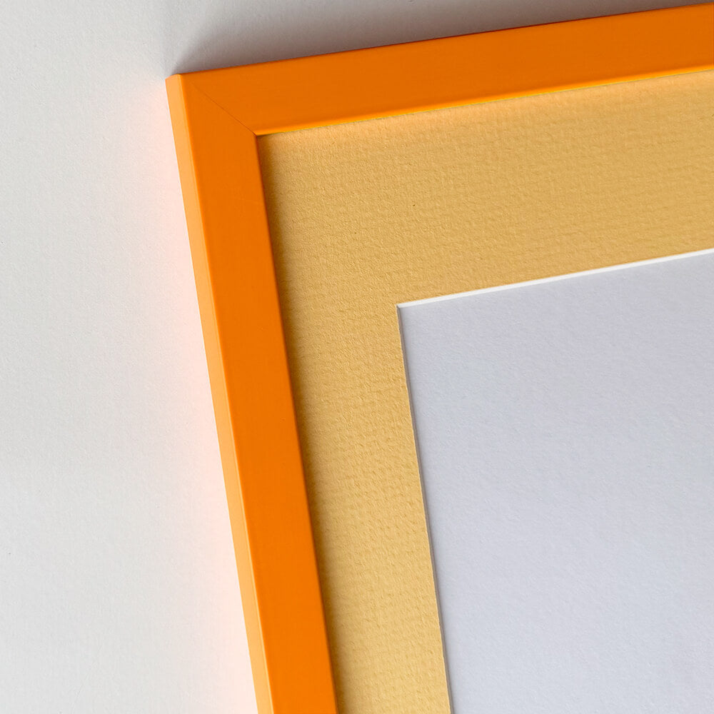 Orange mat træramme – Smal (15 mm) – 60x80 cm