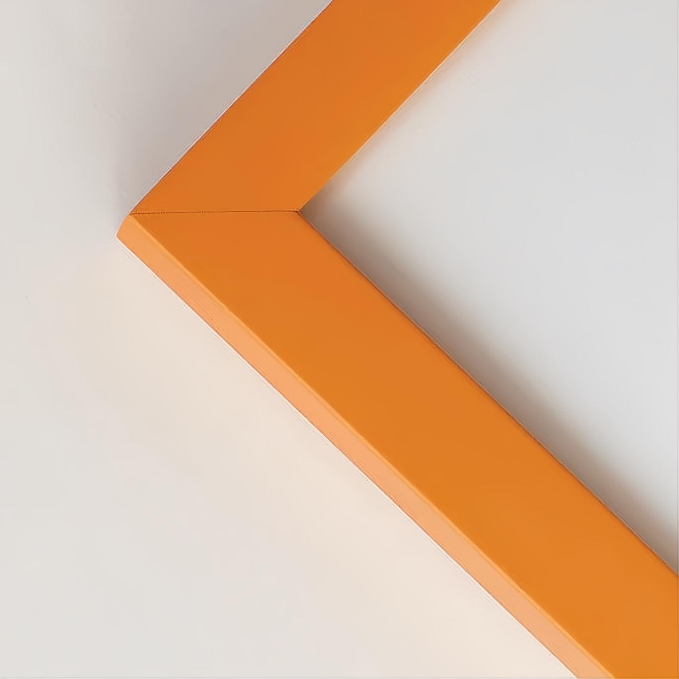 Orange mat træramme - Smal (15 mm) - Specialmål