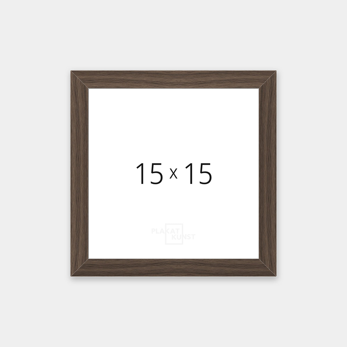 Røget eg træramme med smal 15 mm front i 15×15 cm