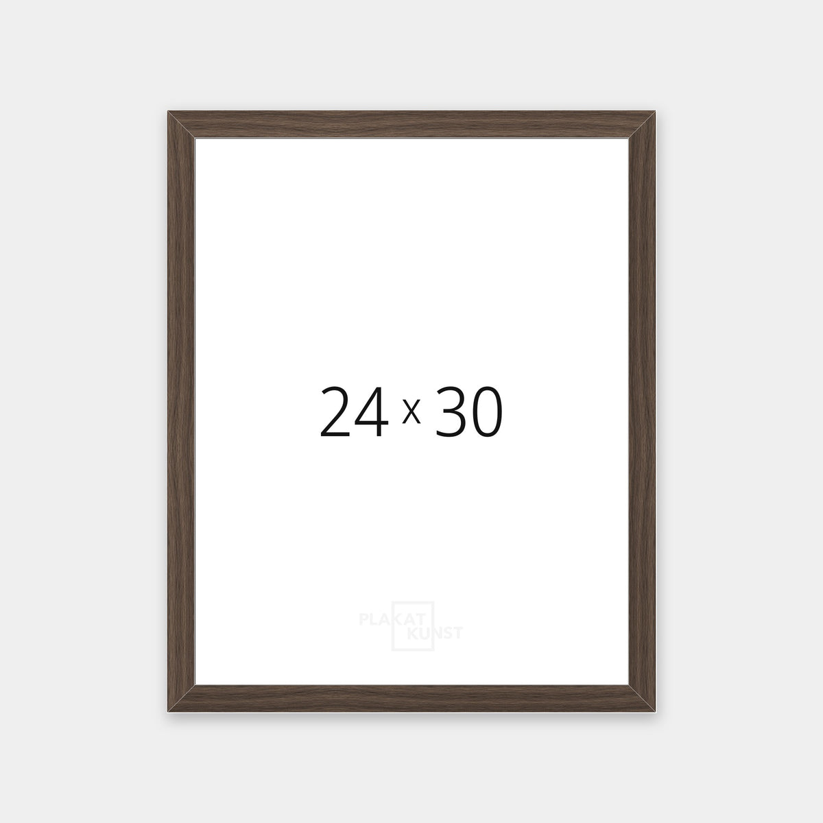 Røget eg træramme med smal 15 mm front i 24×30 cm