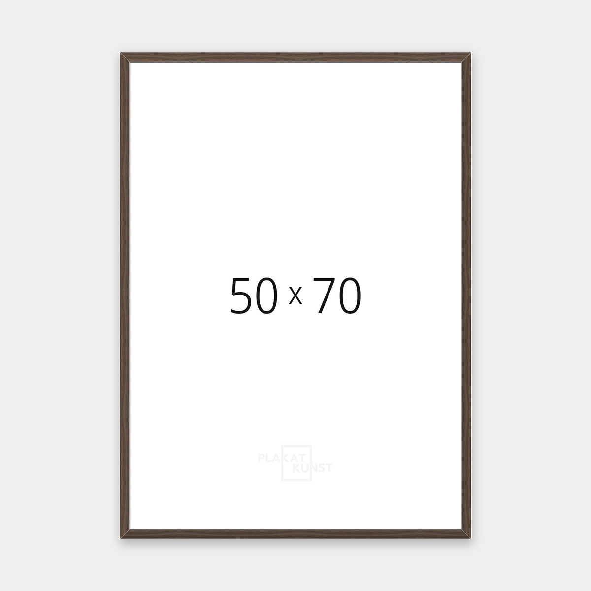 Røget eg træramme med smal 15 mm front i 50×70 cm